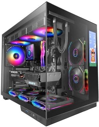 Mars Gaming MC100 - ATX Gaming Behuizing - Zwart - 9 cm FRGB Ventilator - Convect-Cool Ventilatie