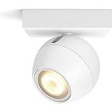 Philips Hue Buckram opbouwspot 1-Lichts - Duurzame LED Verlichting - Warm tot Koelwit Licht - Incl. dimmer switch - Verbind met Bluetooth of Hue Bridge - Werkt met Alexa en Google Home - Wit