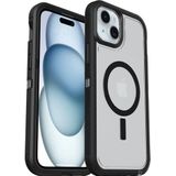 OtterBox Defender XT-hoes voor iPhone 15 Plus / iPhone 14 Plus met MagSafe, schokbestendig, valbestendig, ultrarobuust, 5x getest volgens militaire standaard, Transparent/Zwart