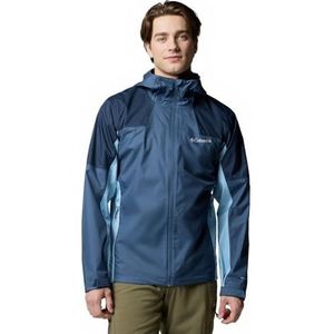 Columbia Men's Inner Limits 3 Jacket, Waterproof Rain Jacket, Dark Mountain/Coll Navy/Ripple Blue, S