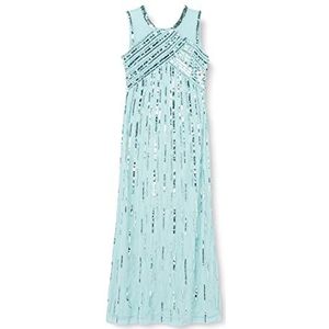 Gina Bacconi Dames Kralen Maxi Jurk Cocktail, ICE Blue, 10, IJsblauw, 36