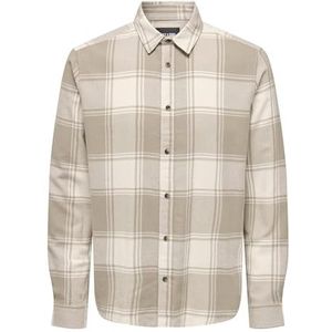 Onsgudmund Ls Checked Shirt Noos, antiek wit., XS