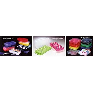 S.I. 038169A dubbelzijdige Eco Microtube Rack fluorescerend groen (Config. B)