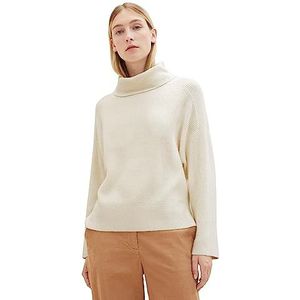 TOM TAILOR Damestrui met col, 10354-soft beige solide, M