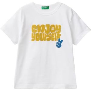 United Colors of Benetton T-shirt voor kinderen en jongeren, Wit, 18 mesi