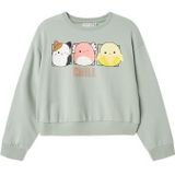 Name It - Nkfmomira Squish RLX - Sweatshirt - Aqua Gray - Kinderen