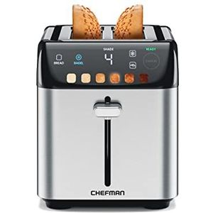 Chefman Smart Touch 2 Slice Digitale broodrooster, roestvrij staal