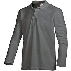 BP 1629-181 unisex shirt met lange mouwen van duurzaam gemengd weefsel donkergrijs, maat L