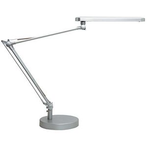 Unilux Mambo, led-bureaulamp, dimbaar 3.000 tot 5.000 K, 900 lux, 7 W, met klem en voet, lichtkleur instelbaar, grijs