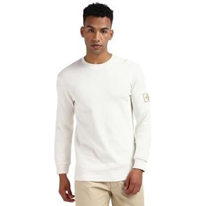 Calvin Klein Jeans Heren T-shirt met lange mouwen Badge Wafel LS Basic, Wit (Ivoor), M