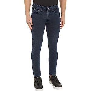 Calvin Klein Jeans Slim taps toelopende broek voor heren, Blauw, 30W / 32L