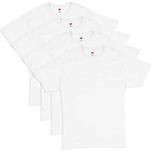 Hanes Heren Shirt (Pack van 4), Wit, M