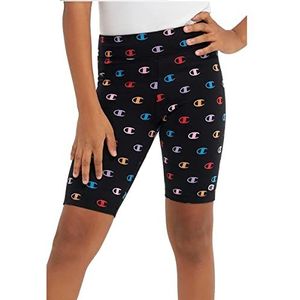 Champion Legacy American Classics-all-over short tight biker shorts meisjes en meisjes, Zwart, 11-12 Jaar