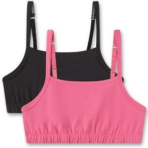 Sanetta Meisjesbustier Roze | Comfortabele en comfortabele bustier voor meisjes van biologisch katoen. Ondergoed met verstelbare bandjes Inhoud: set van 2 meisjes bustier, roze, 176 cm