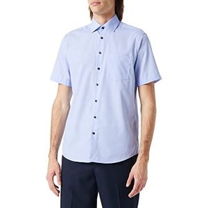 Seidensticker Men's Regular Fit Shirt met korte mouwen, lichtblauw, 43, lichtblauw, 43