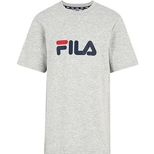 FILA Solberg Classic Logo T-shirt voor kinderen, uniseks, lichtgrijs gem., 134/140 cm