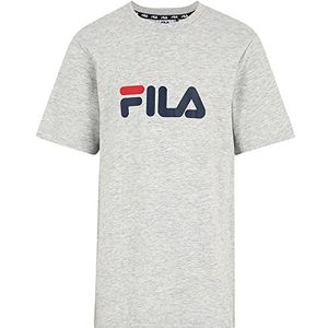 FILA Solberg Classic Logo T-shirt voor kinderen, uniseks, lichtgrijs gem., 170-176