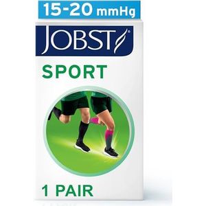 JOBST Unisex Sport Knee High 15-20 mmhg Athletic Compression Socks, Small, Blauw/Grijs, koningsblauw, Small