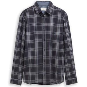 TOM TAILOR heren overhemd, 38921 - Navy Multicolor Check, XL
