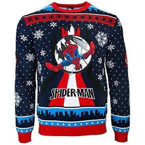 Officiële Spiderman kersttruien voor mannen of vrouwen - lelijke, nieuwe cadeaus kersttrui, officieel gelicentieerde Marvel Comics Unisex gebreide trui ontwerp