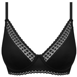 DIM - Beha - Zwart - Microvezel - Moderne Driehoekige Vorm