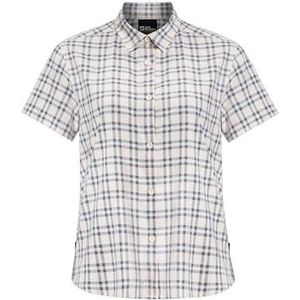 Jack Wolfskin Febla Shirt W blouse, nachtblauw/geruit, XL Dames, nachtblauw/geruit, XL