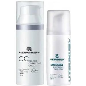 Utsukusy - Kit ""Meso BB Glow"" - Serum Shark Sauce 30 ml + BB Cream Color 50 SPF - 50 ml - huidverjongende verzorging voor een stralende teint.