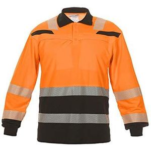 Hydrowear 040460OB-XS TANNA Trendy High Visible Line Polo Shirt, Hi-Vis Oranje/Zwart, Maat XS