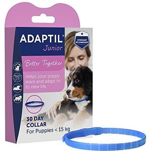 ADAPTIL Junior verstelbare halsband voor puppy's, bewezen om nachthuilen, comfort te verminderen wanneer alleen thuis wordt gelaten, training en vereniging - Puppy