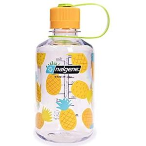 Nalgene Sustain Tritan BPA-vrij waterfles gemaakt van materiaal afgeleid van 50% plastic afval, 16 oz, smalle mond, ananas