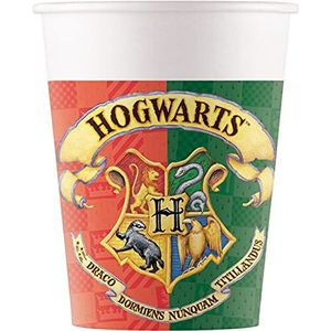 Procos 93506 - partybeker Harry Potter, max. inhoud 200 ml, 8 stuks, wegwerpbekers van papier, kinderverjaardag, feestservies, FSC