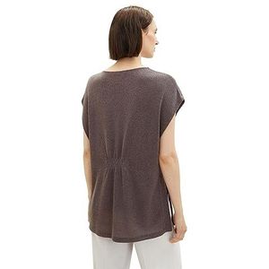 TOM TAILOR T-shirt voor dames met splitten, 32251-dark mineral grey, L
