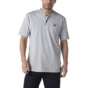 Wrangler Riggs Workwear Men's Short Sleeve Henley,Ash Heather,Medium