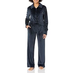 Emporio Armani Gewatteerde chenille en tracksuit jas voor dames + losse pasvorm, marineblauw, XL