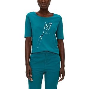 s.Oliver T-shirt voor dames met korte mouwen, blauw groen 32, blauwgroen, 32
