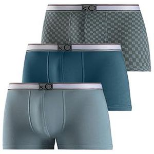s.Oliver Heren hipster in 3-pack, Olive Mint AOP, olijf+mint+aop, S