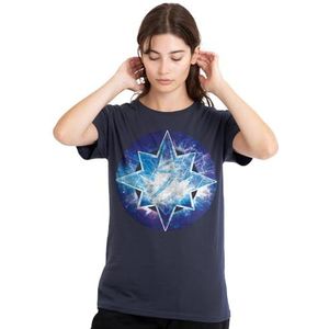 Marvel Studios The Marvels The Marvels Galaxy Logo Dames T-Shirt, Deep Navy, Donkerblauw, M Dames, Donkerblauw, M