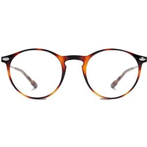 Nooz Leesbril, tortoise, correctie +1,50, ronde vorm, loepbril voor mannen en vrouwen, kruiscollectie essentieel, schildpad, Eén maat