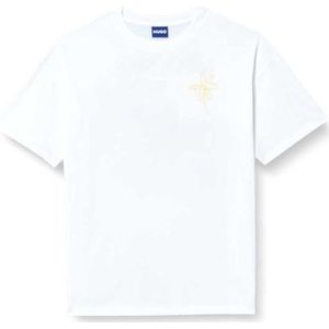 HUGO Oversized Tee_B_2 damestrui, wit100, Wit, L