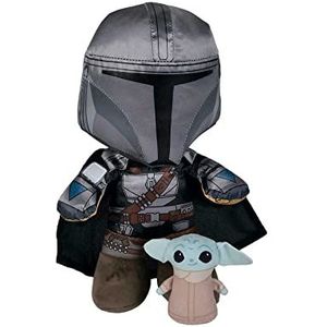 Nicotoy 6315875806 - Disney Star Wars, The Mandalorian met Baby Yoda 25 cm, pluche, knuffel
