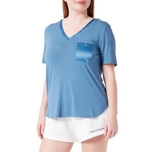 Triumph Women's Climate Aloe Top SSL Pyjamabop, Liberty Blue, 40, Liberty Blue, 40