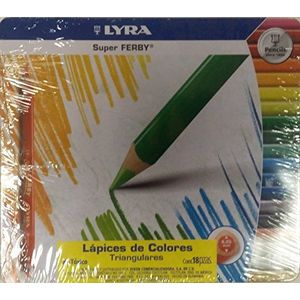 LYRA Super Ferby kartonnen etui met 18 kleurpotloden, gesorteerd