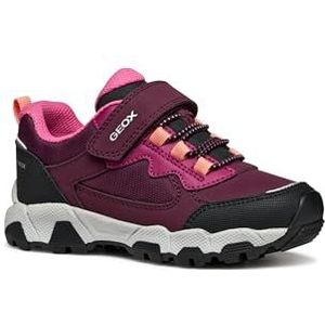 Geox Meisjes J Magnetar G. B Abx Sneakers, bordeaux, 27 EU