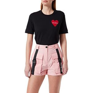 Love Moschino Dames Cotton-Nylon Light Canvas Casual Shorts, roze, 46 NL
