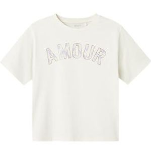 NAME IT Meisjes Nkfliv Ss Nreg Top Ps, cloud dancer, 116