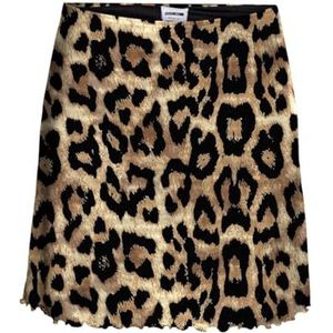 NMLESLEY NW A-SHAPE SKIRT FWD LX, natuurlijk/Aop: leo, XS