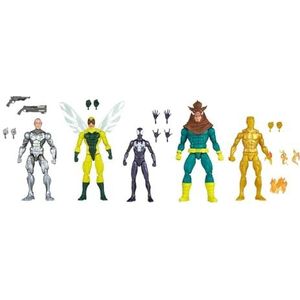 Hasbro Marvel Legends Series Spider-Man Toy 5-pack, 6-inch schaal verzamelbare actiefiguren, 14 accessoires, kinderen vanaf 4 jaar, meerkleurig (F3479) Amazon Exclusive