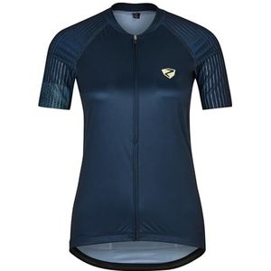 Ziener NESTELA Fietsshirt voor dames, mountainbike, racefiets, ademend, sneldrogend, elastisch, korte mouwen, blauw (hale navy), maat 44