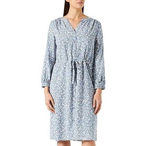 TOM TAILOR Dames Blousejurk met print 1030891, 29143 - Blue Dotted Design, 42