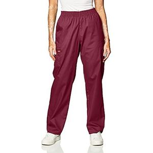 dickies dames Cargo Handtekening elastische taille, scrubs, broek Elásticasigasiga natuur scrubs slang met meer elastische taille, Wijn, XXS